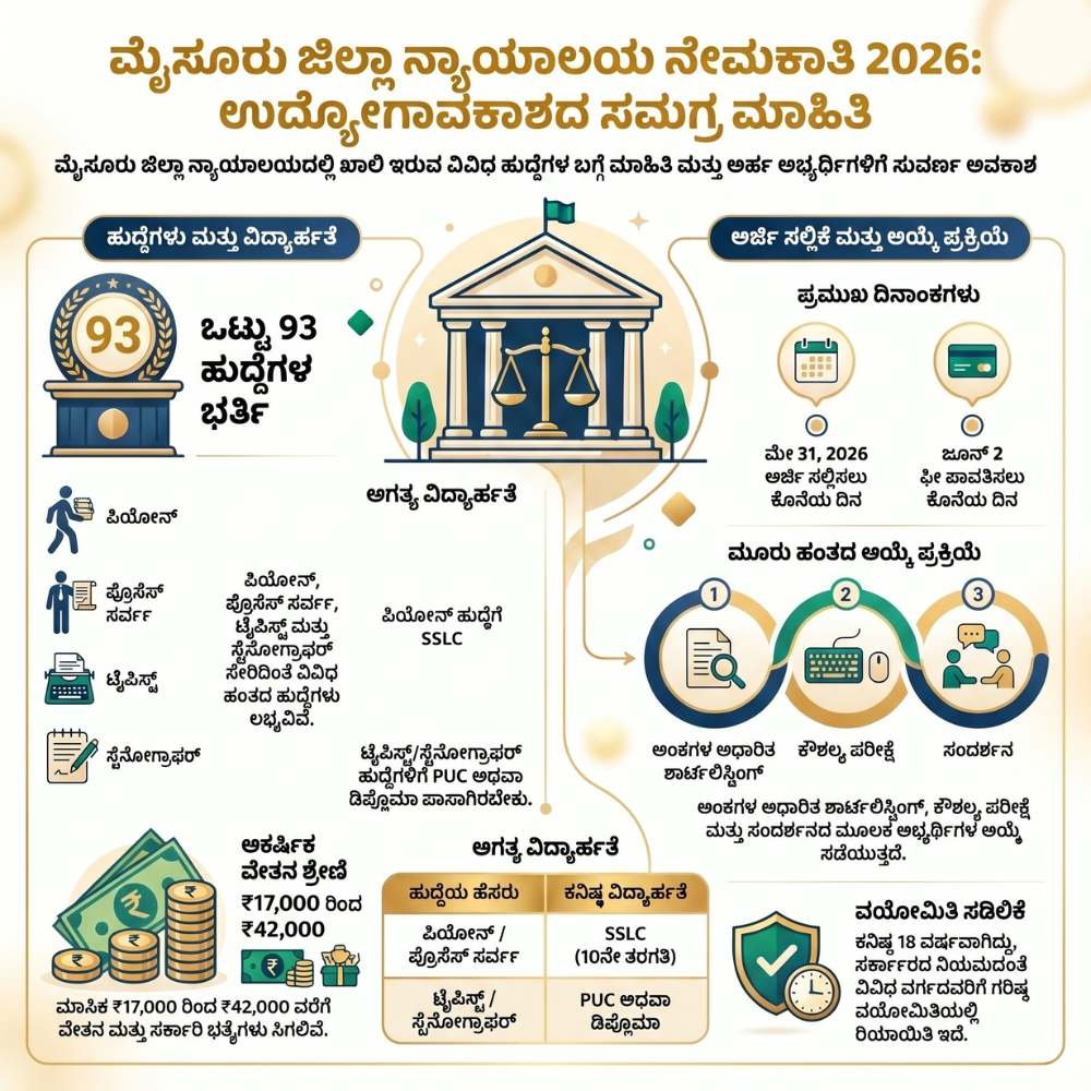 mysore district court recruitment 2026